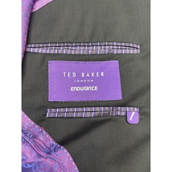 Ted Baker Endurance Mens Black Double Button Long Sleeve Blazer Jacket Size 42 - Picture 4 of 8